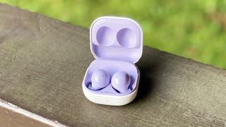 Samsung Galaxy Buds 2 inside their case